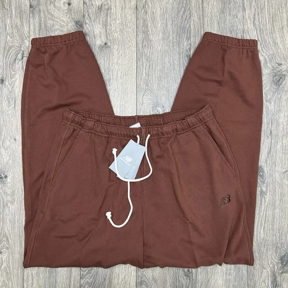 New Balance Jogger Pants Size Small Mens Brown French Terry Athletics $85